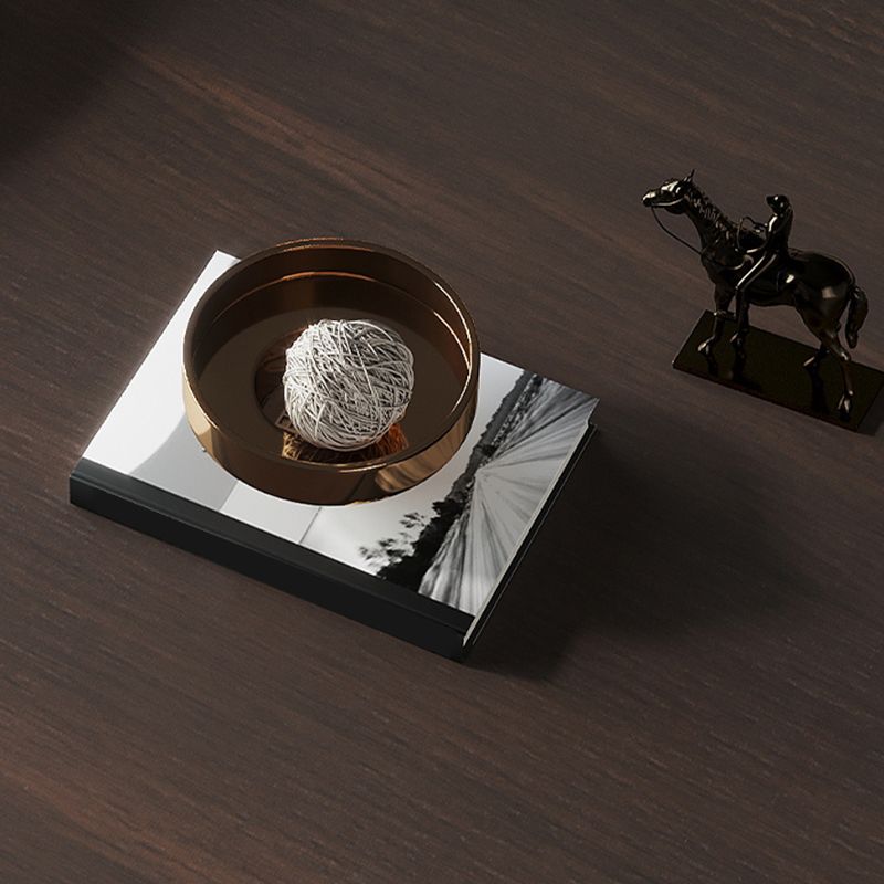 2-Drawer Drum 2 Bunching Coffee Tables Modern Round Wood Cocktail Table Set