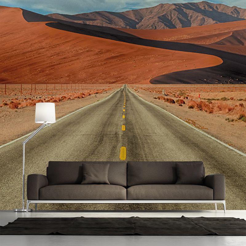 Highway Mildew Resistant Wallpaper Photography Sleeping Room Wall Mural