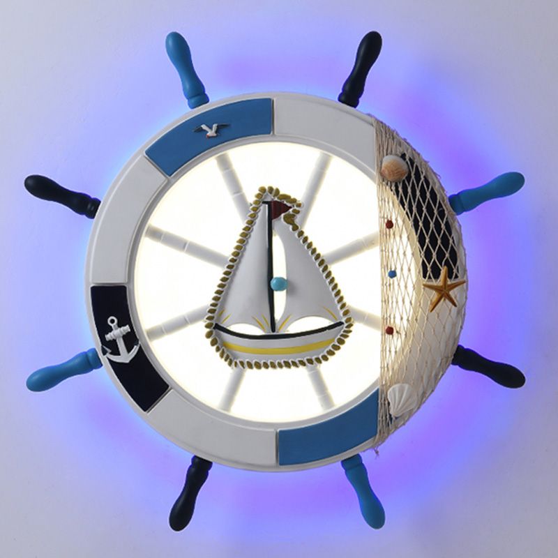 Children's room Ceiling Light Fixture Boy Bedroom Study Mediterranean Style Kindergarten cCartoon Helmsman Creative Lamps