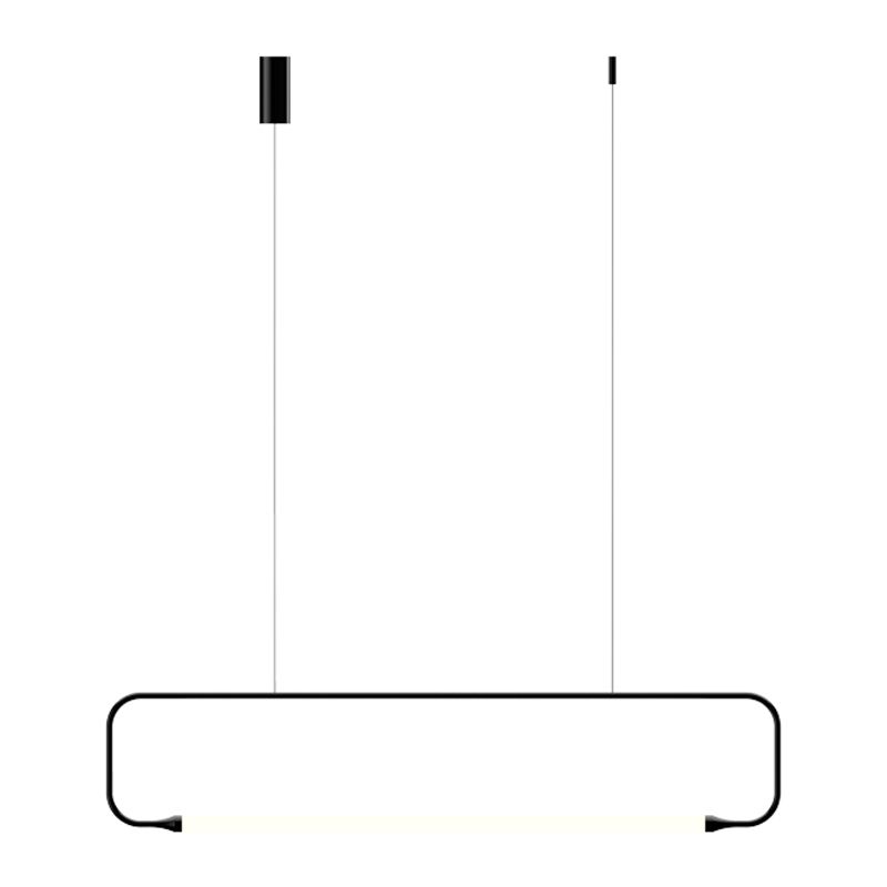 Moderner Stil Rechteck hängen Anhänger Leuchtmetall 1 Licht Anhängerleuchte
