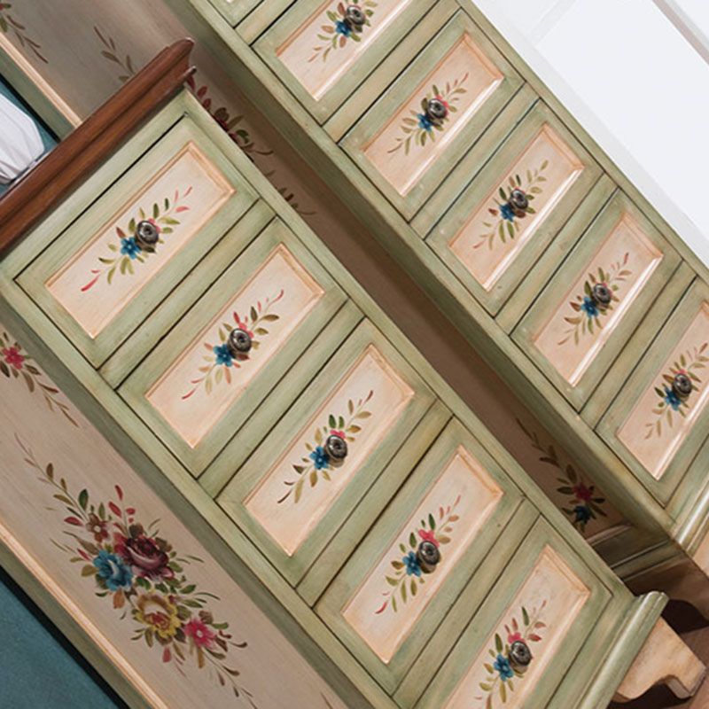 Traditional Vertical Home Chest Wooden Storage Chest with Drawers
