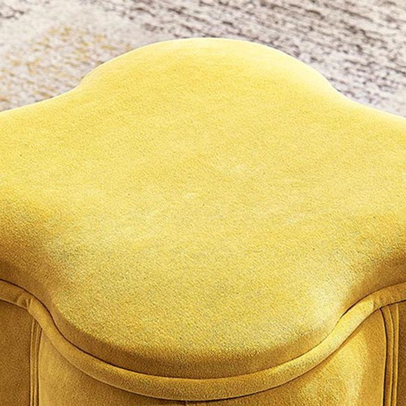Solid Color Fabric Standard Stool Modern Simple Plum Blossom Upholstered Footstool