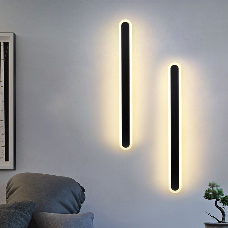 Nordic Minimalist Wall Mount Lamp Bedroom Bedside LED Line Wall Sconce Light Fixture