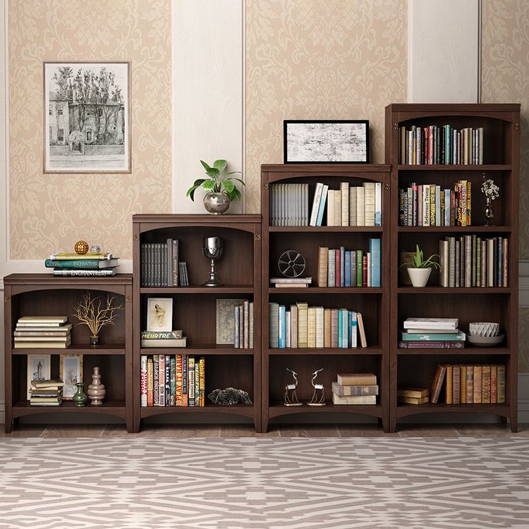 Contemporary Vertical Standard Bookcase Wooden Closed Back Bookcase