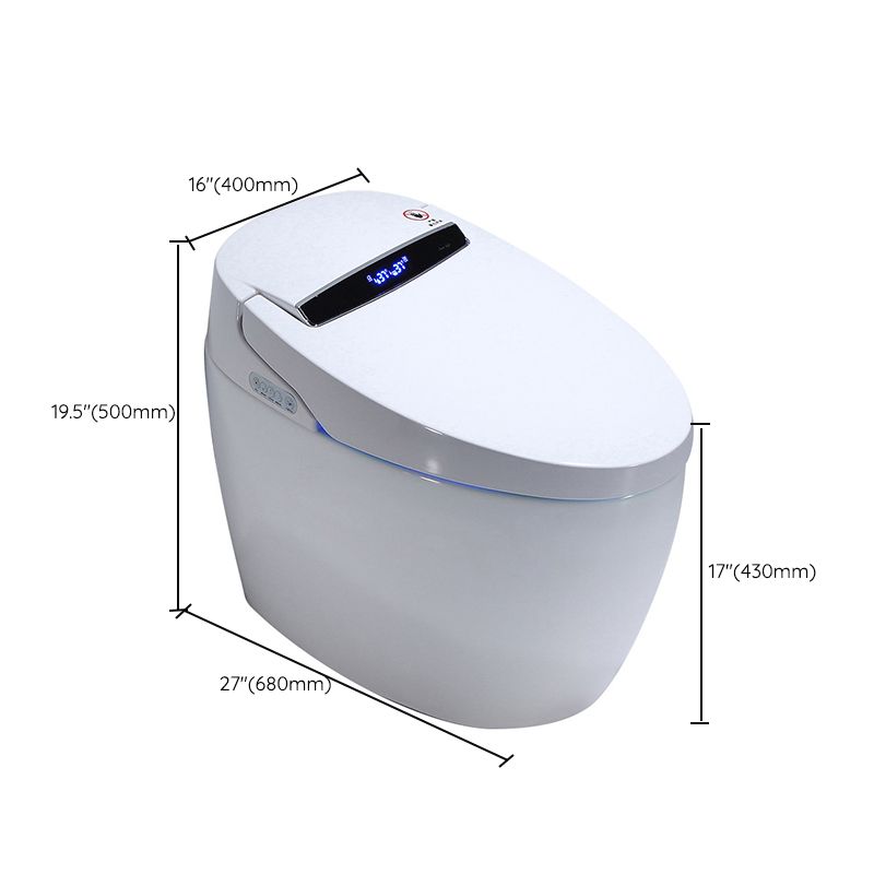 Contemporary White Ceramic Flush Toilet Slow Close Seat Included Urine Toilet for Washroom