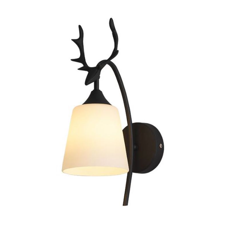 Glass Geometric Wall Light Fixture Modern 1-Light Wall Sconce Light