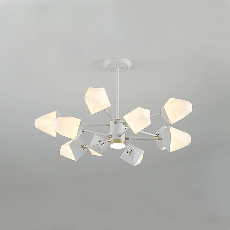 Acrylic Gemstone Shaped Suspension Light Simplicity LED Chandelier Pendant Light for Dining Room