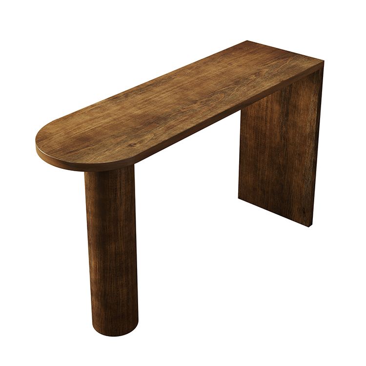 Industrial Distressed Wood Bar Table Natural Specialty Top 41.3"H Bistro Table