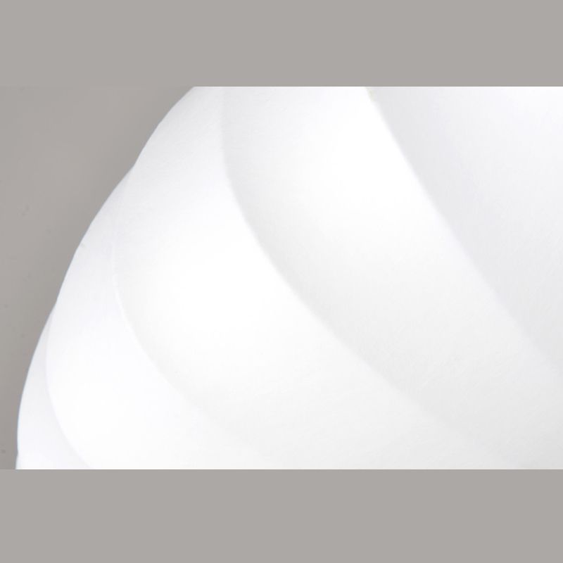 Silk geometrica Luce a pendente a pendente Minimalista Bianca a 1 testa Luce sospesa per il ristorante