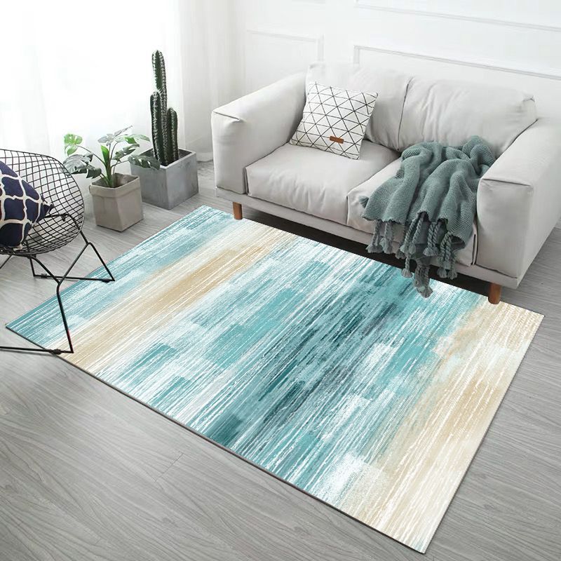 Modern Geometry Rug Polyester Rug Stain Resistant Carpet for Home Decor