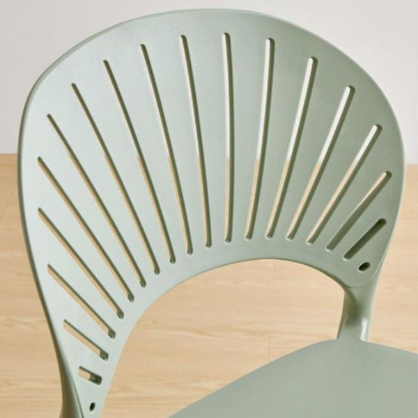 Modern Low Back Bar Stool Plastic Footrest Stackable Counter Stool