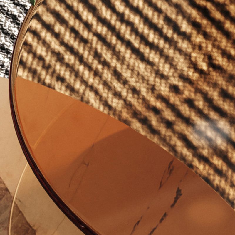 Glass Modern Round Side Table Bedroom No Distressing End Table