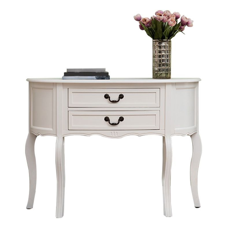 Mid-Century Modern Console Table 2-drawer Solid Wood Console Sofa Table