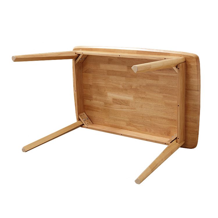 Modern Style Solid Wood Brown Dining Room Set with Rectangle Table Home Dining Table Furniture