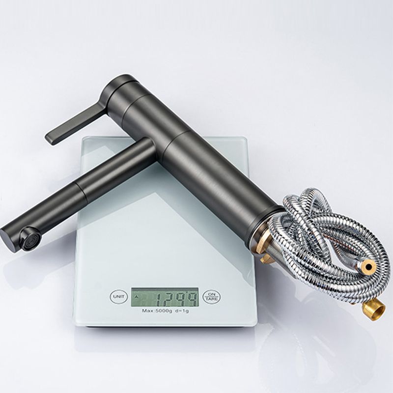 Pull-out Vessel Faucet Modern Style Faucet with One Lever Handle