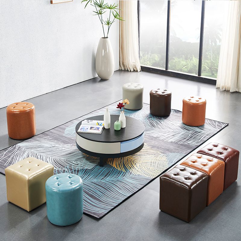 White Modern Square Standard Stain Resistant Standard for Drawing Room