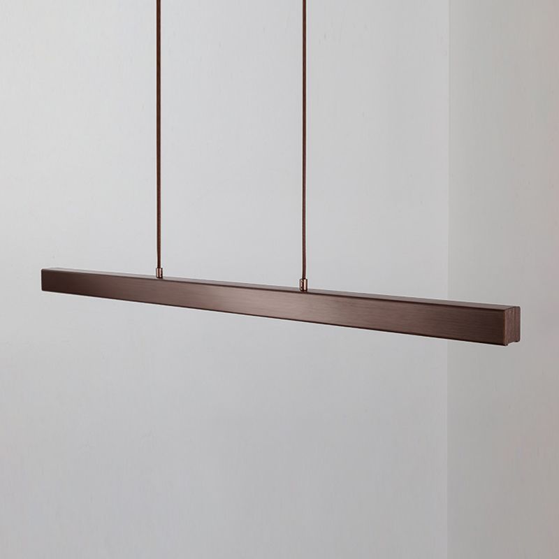 Contemporary Minimalism Island Light Fixture Metal Linear Chandelier Lamp
