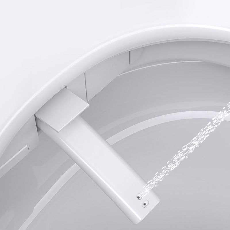 Elongated Floor Mount Bidet Gloss Finish Smart Bidet in White