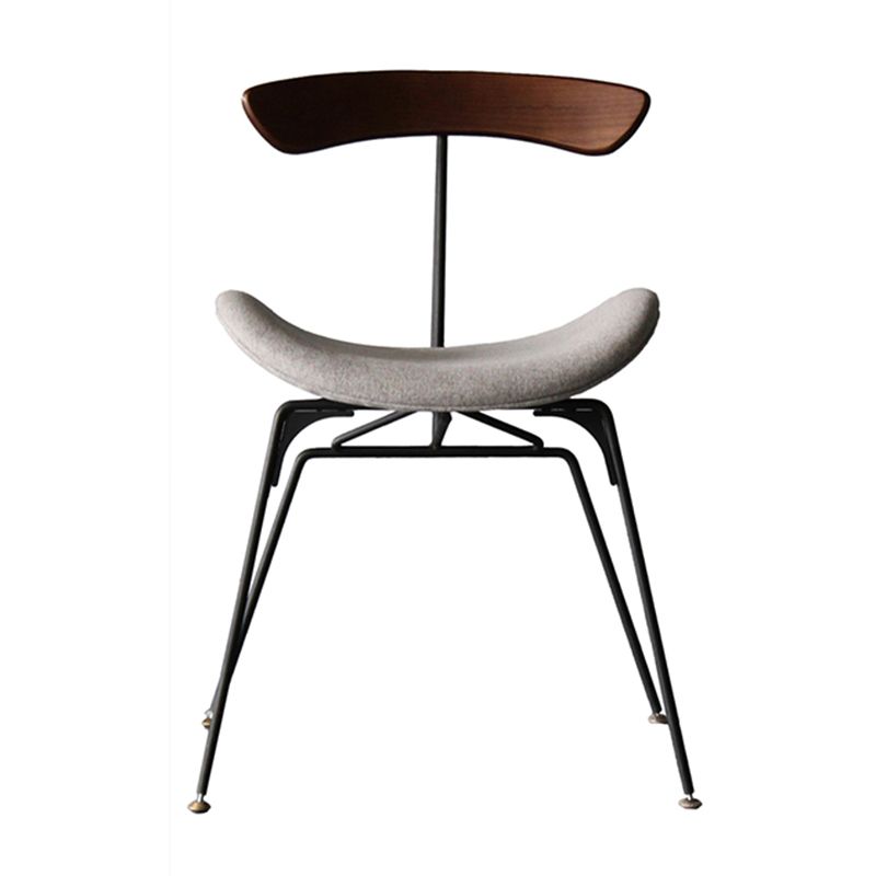 Ensembles de chaises latérales à dossier ouvert de chaise de salles à manger de cuisine en métal contemporain