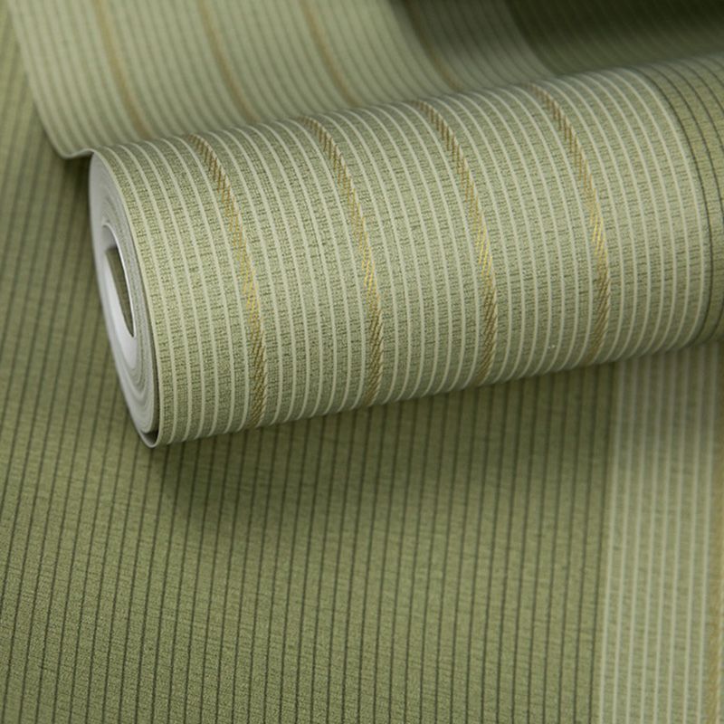 Postmodern Wallpaper Roll in Neutral Color Vertical Stripe Wall Covering for Bedroom, 20.5"W x 33'L