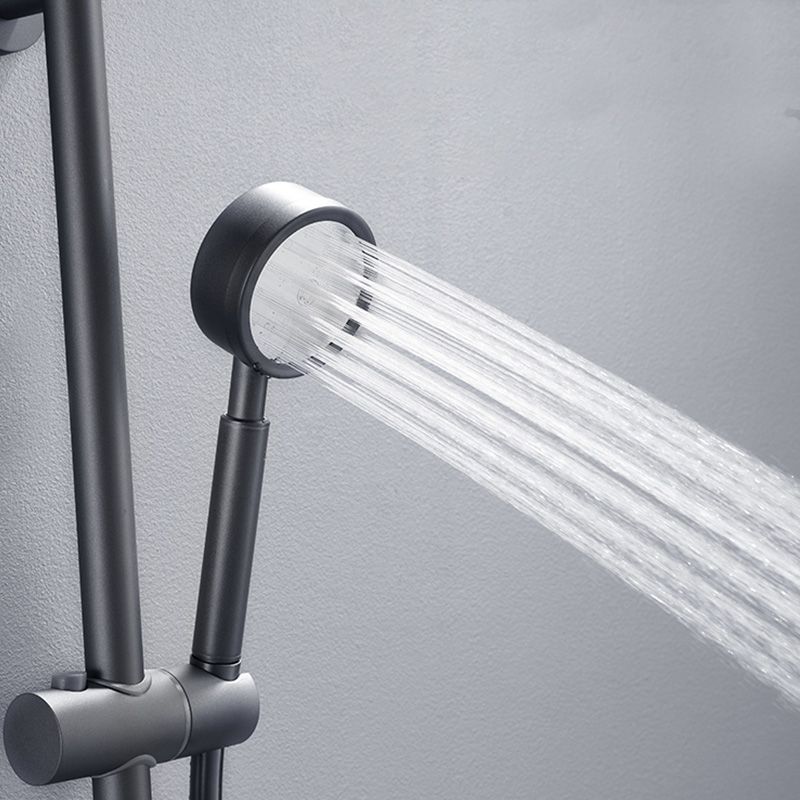Modern Round Shower Combo Wall Mounted Included Hand Shower and Faucet