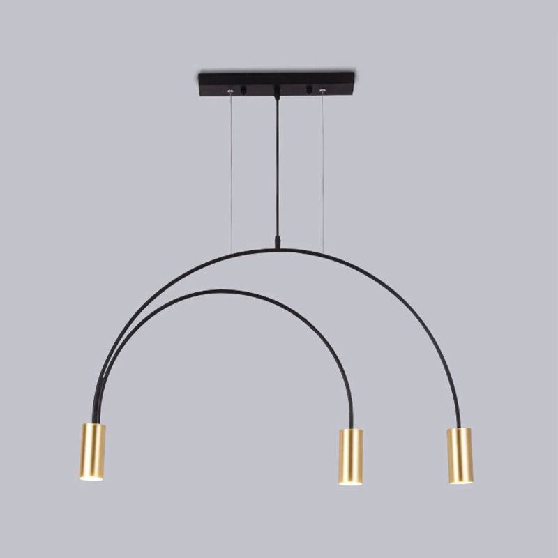 Cilindros de cilindro de estilo contemporáneo Pendientes de metal Pendientes de metal Lights Lights