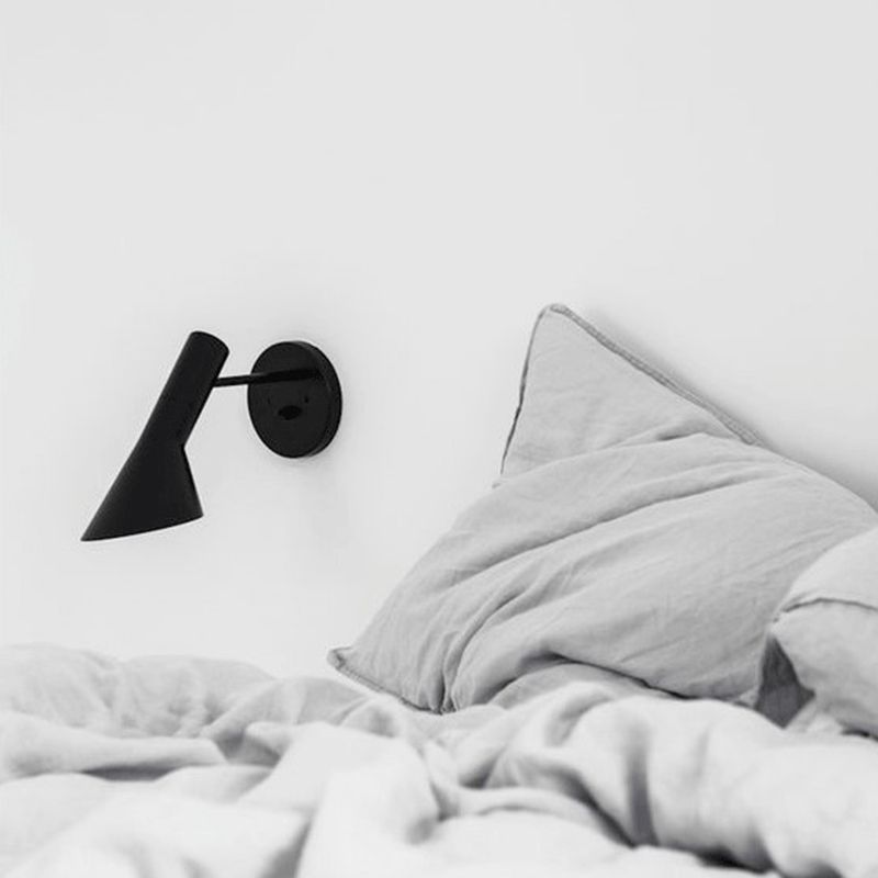 Modern de estilos Flare Dismonce Lights Ideas de iluminación de pared de aluminio de 1 luces en blanco y negro