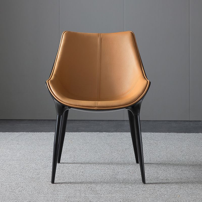 Modern Leather Dining Room Chair Arm Metal Dining Chairs for Restaurant