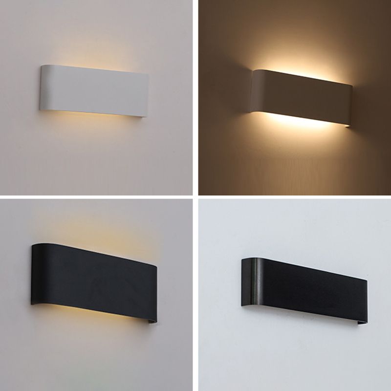 Modern Minimalist in stile minimalista rettangolo montato a parete lampada montata su un illuminazione montata in alluminio per camera da letto