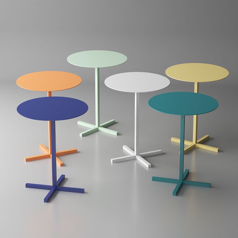 23.6"/27.5"Tall Metal Pedestal Solid Color Round Table Top Coffee Table