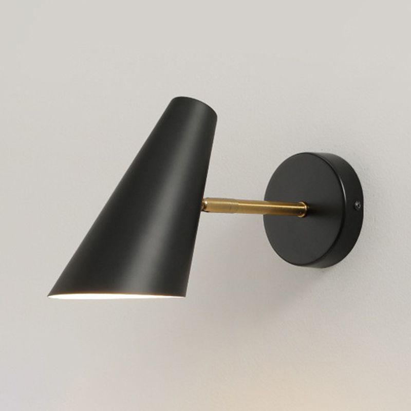 Modern Single Black Bathroom Vanity Light Shaded Metal Bath Bar