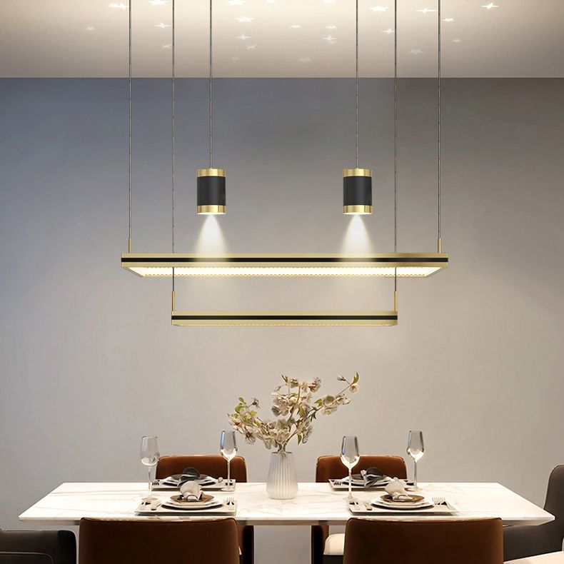 Contemporary Pendant Lights Linear Hanging Ceiling Lights for Dining Room