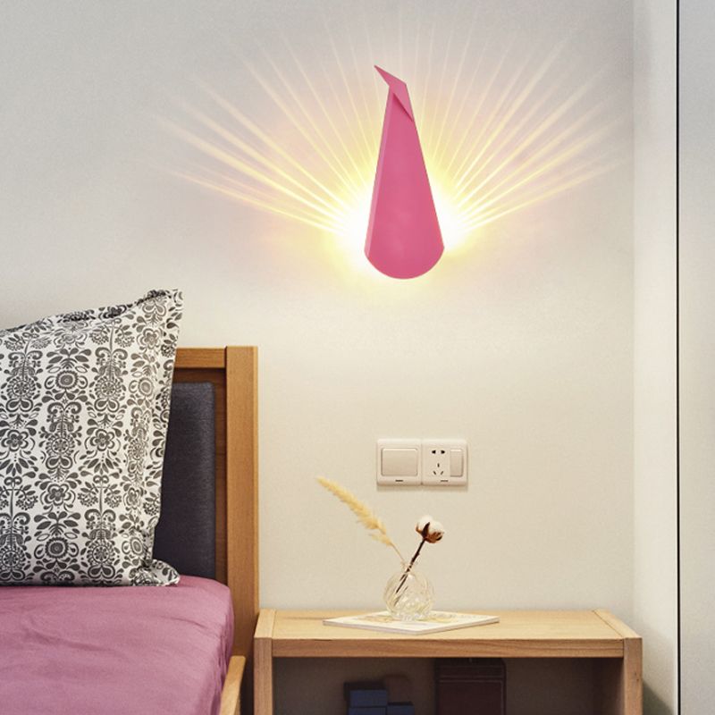 Contemporary Peacock Wall Light Metal LED Sconce Light for Living Room Study Room