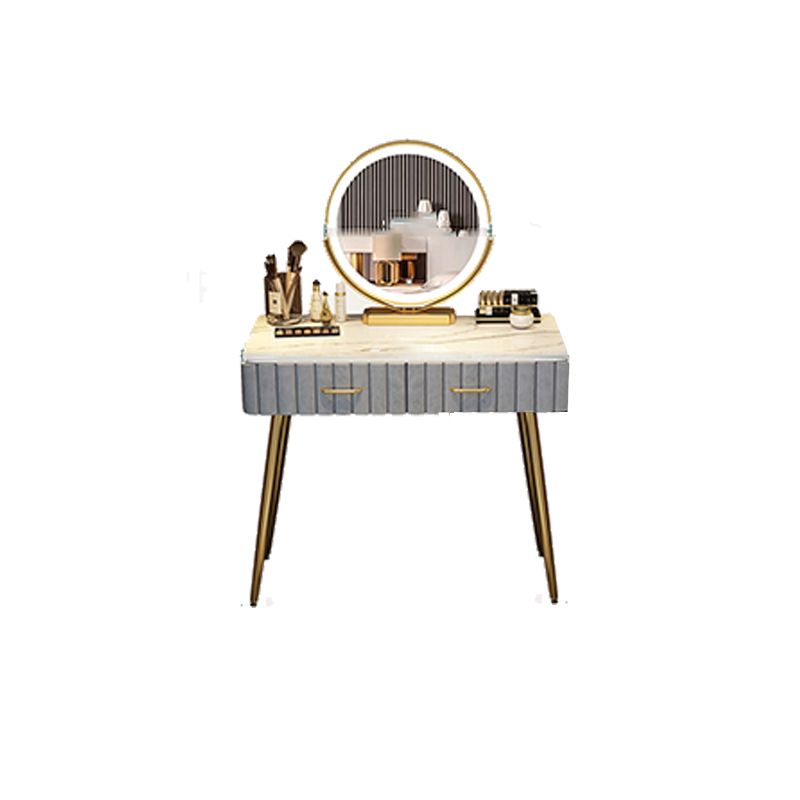 Lighted Mirror Makeup Vanity Desk Standing Makeup Vanity Set with Drawer