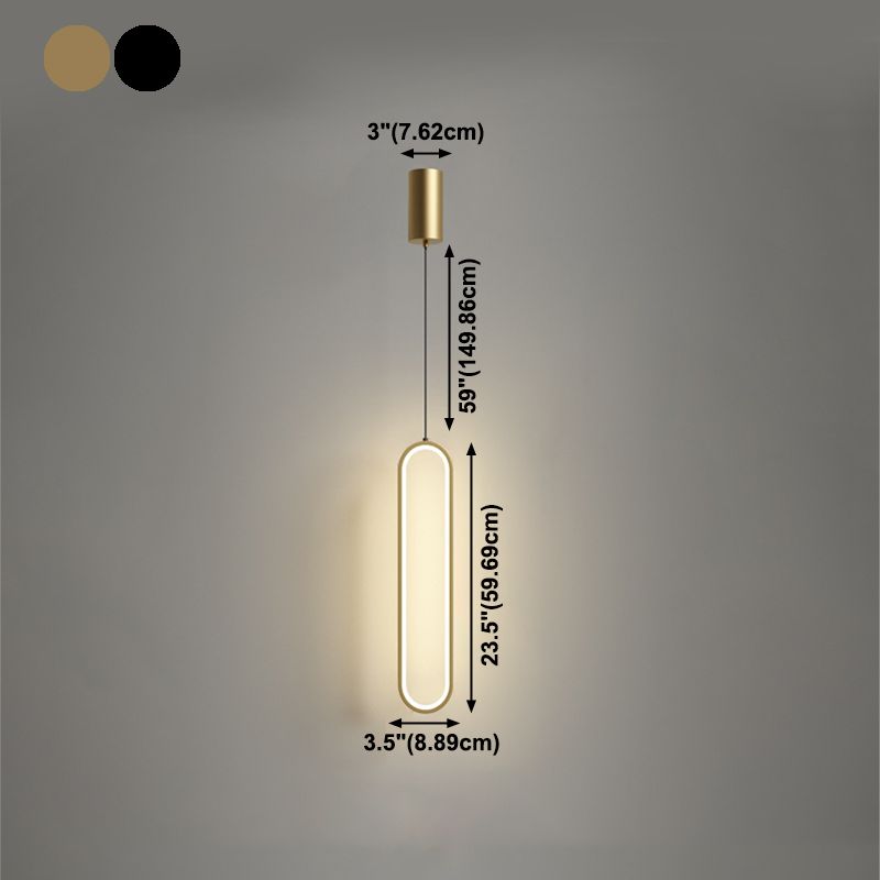 Linear Shape Metal Hanging Lights Modern Style Hanging Light Fixtures