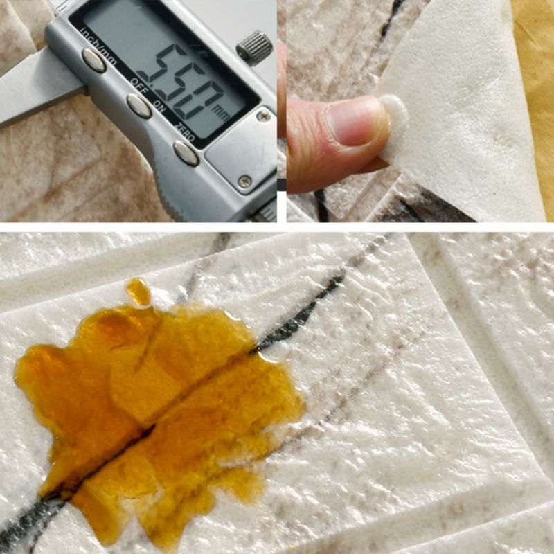 Industrial Wall Plank 3D Brick Wall Panels Waterproof Stick Wall Tile Set of 10