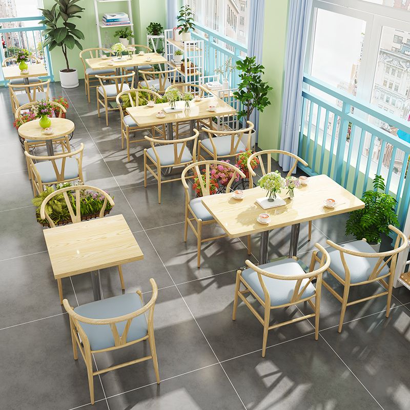 Industrial Style Dining Table Home Kitchen Dinner Furniture with Metal Base