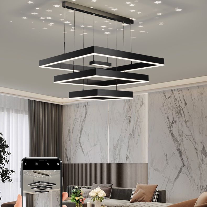 Modern Chandelier Lights Multiple Squares Chandelier Lighting Fixtures