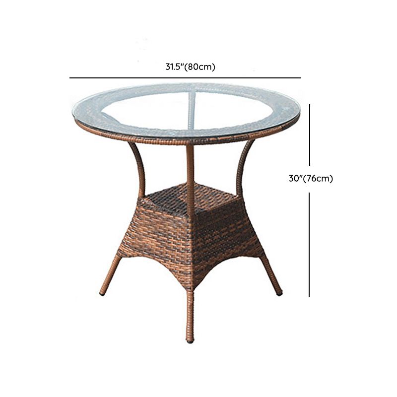 Modern Style 1/5 Pieces Dining Set PE Wicker Dining Table Set for Outdoor