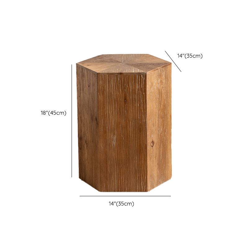 Geometric Shape Accent Side Table Wooden Simple Bedroom End Table