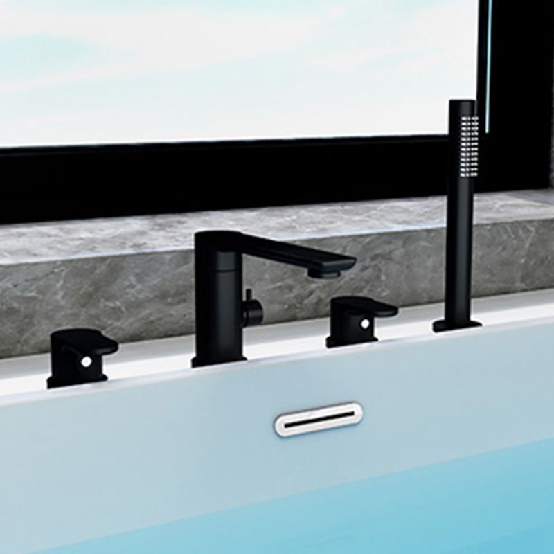 Contemporary Oval Drop-in Bathtub Soaking Acrylic Bath Tub in White
