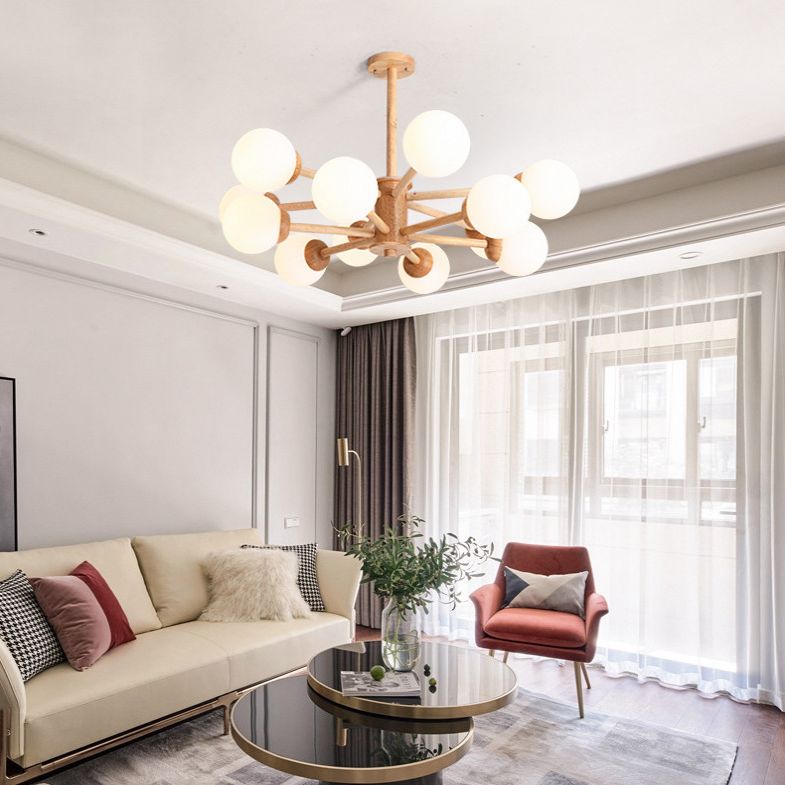 Simplicidad moderna Sphere Chandelier Lights Lights Lights Lights Pends Pends para sala de estar
