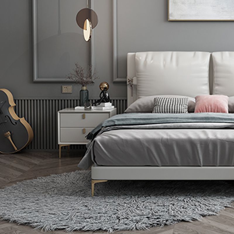 2 Drawer Solid Wood Modern Night Table Drawer Storage Bed Nightstand