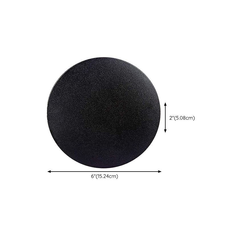 Geometric Shape Wall Lamp Modern Style Metal 1 Lights Wall Light in Black