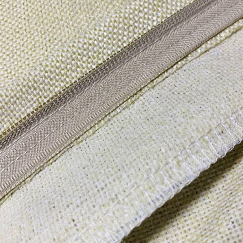 Modern Pouf Ottoman Cotton Upholstered Flower Printed Round Ottoman