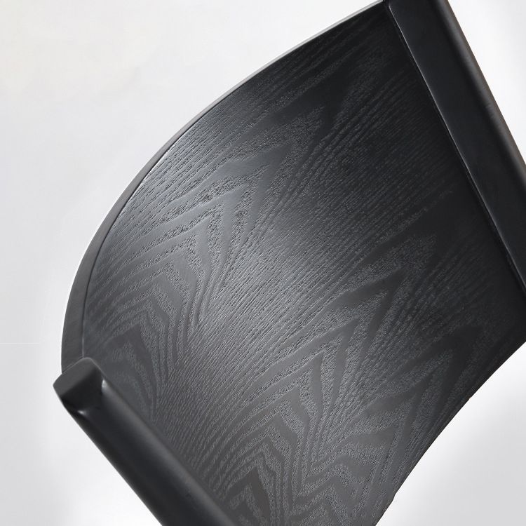 Industrial Armless Dining Chair Kitchen Open Back Chair in Black