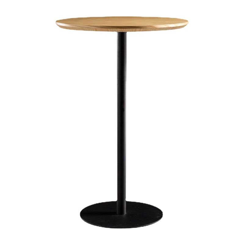 Solid Wood Pub Table 41-inch Bar Height Industrial Round Bar Table for Indoor