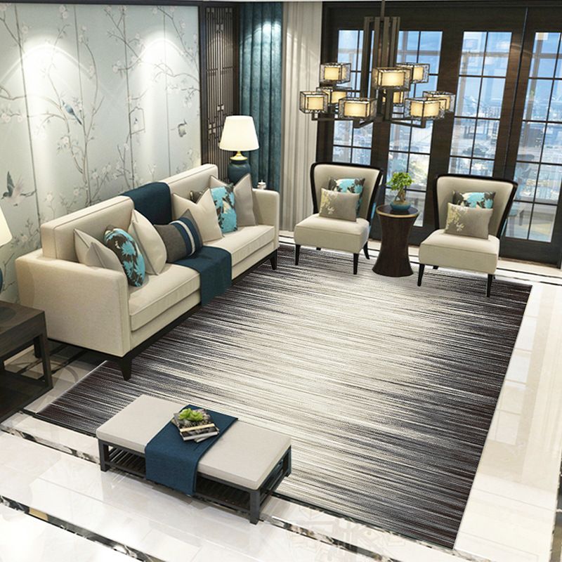 Minimalist Carpet Ombre Pattern Indoor Rug Polyester Stain Resistant Living Room Area Rug