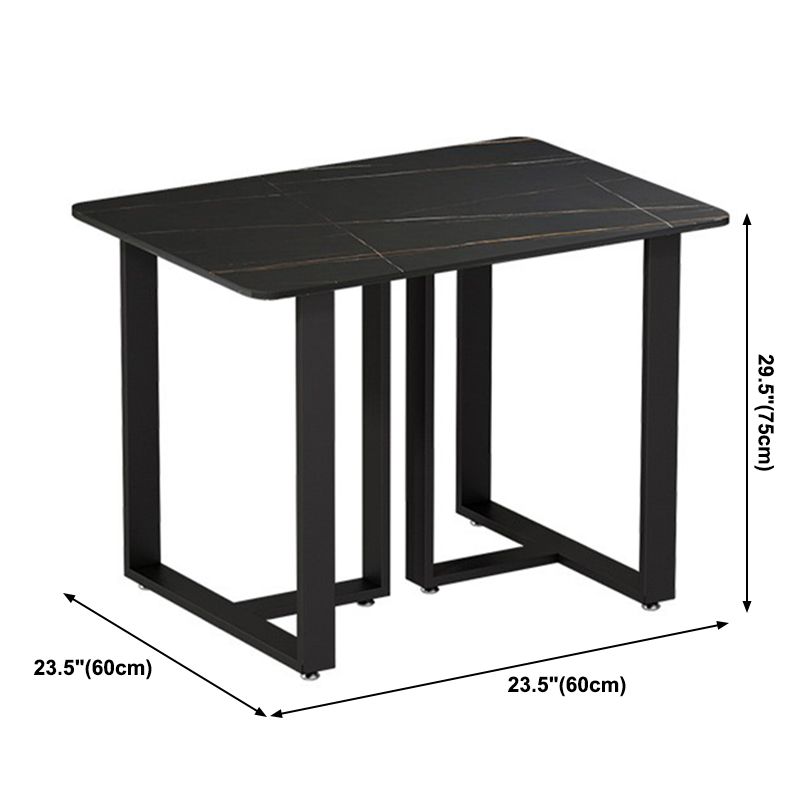 Stone Double Pedestal Table Industrial Style Dining Table for Dinner Kitchen Home