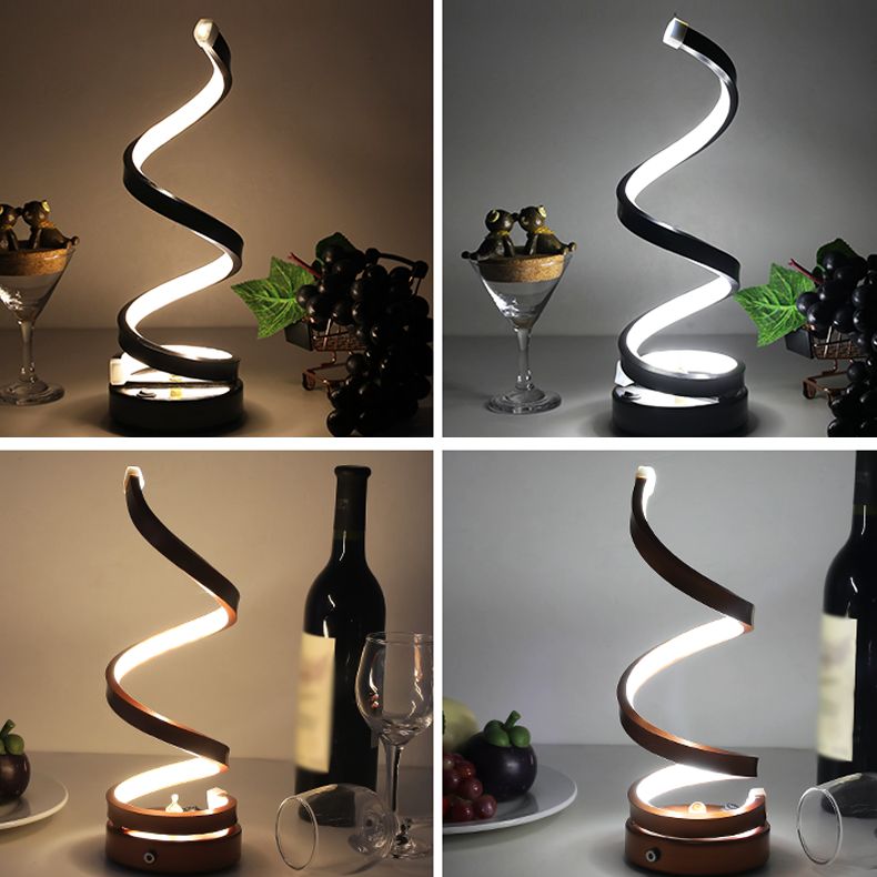 Linear Nightstand Lamp Contemporary Metal Nightstand Lamps for Bedroom and Club